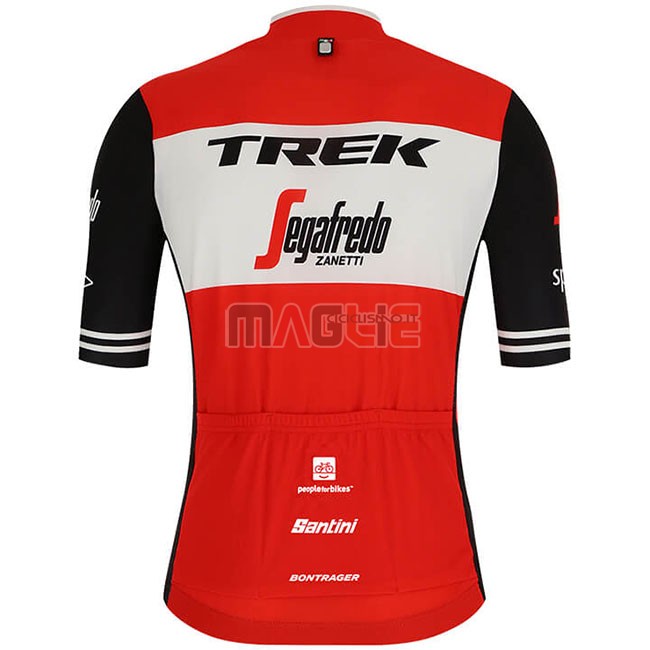 Maglia Trek Segafredo Manica Corta 2019 Rosso Bianco